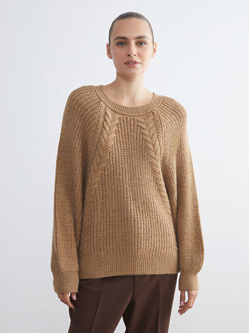 Bisiklet Yaka Kad?n Triko Kazak