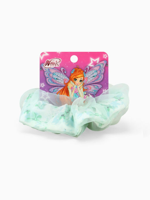 Цена за 2 шт. Резинка для волос «Цветы» зеленая, Винкс