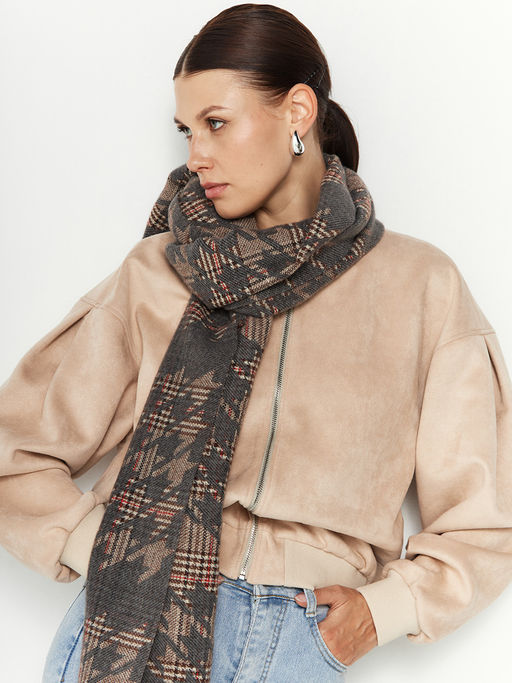 в составе ШЕРСТЬ и КАШЕМИР Большой, мягкий, теплый двусторонний палантин. - Tantino фото 7