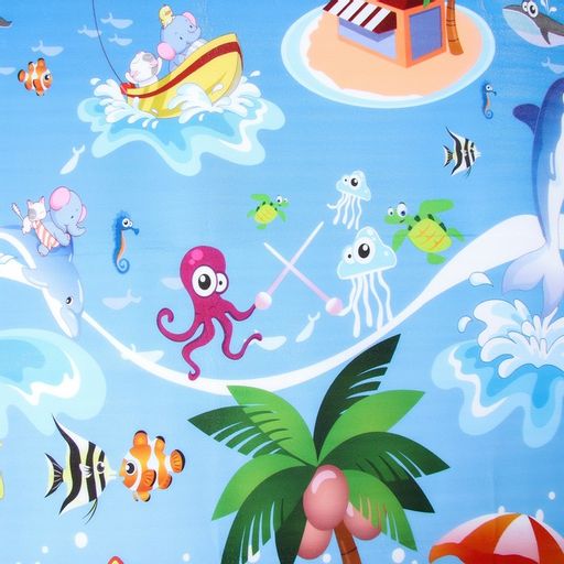 Игровой коврик для детей на фольгированной основе Солнечный пляж, размер 177х145x0,5 см, Крошка Я  фото 7