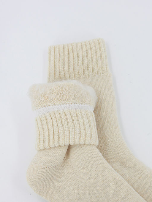 Носки р.35-40 Шерстяные Пух Кремовые - Krumpy фото 3