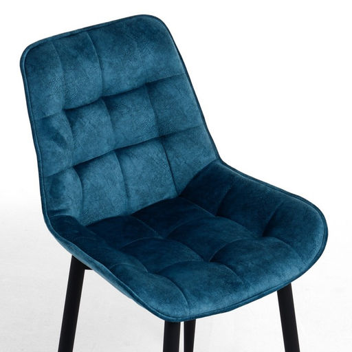 Стул мягкий для кухни «Бостон 140», обивка океан, цвет синий