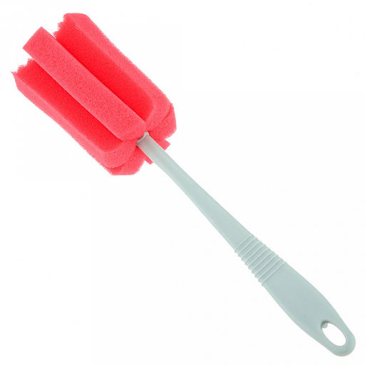 Ерш бутылочный 24см, поролон 5х8см, пластмассовая ручка 16см (Китай)