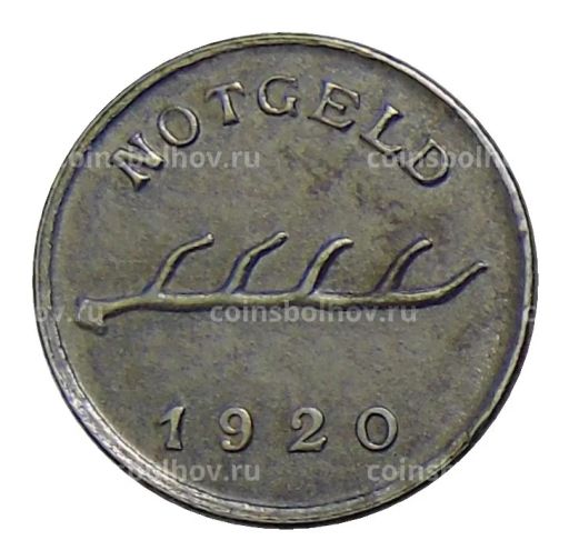 Монета 2 пфеннига 1920 года Германия  Нотгельд  Мергентхайм