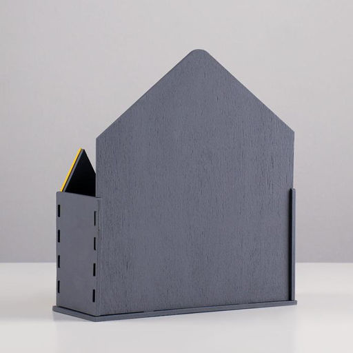 Кашпо деревянное 18720.4 см Конверт Карандаши, серый - Дарим красиво фото 4