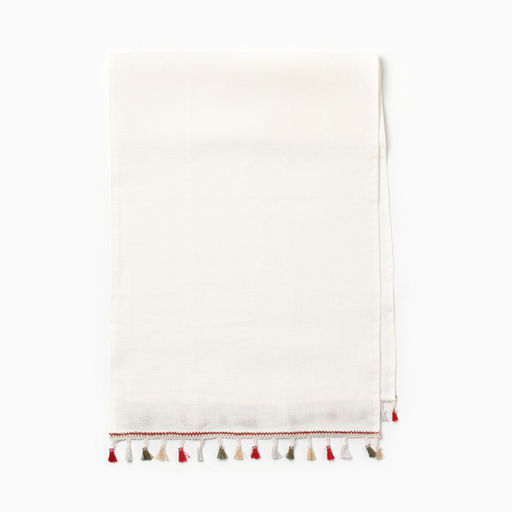 Дорожка на стол «Этель» Home collection, 40×146 см, 100% лён, белая
