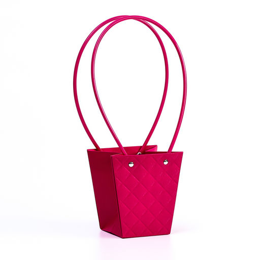 Цена за 10 шт. Сумка для цветов тиснение малина влагостойкая, 12x12-8x8-12.5 см - UPAK LAND фото 2