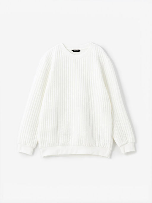 Bisiklet Yaka Uzun Kollu Erkek Sweatshirt