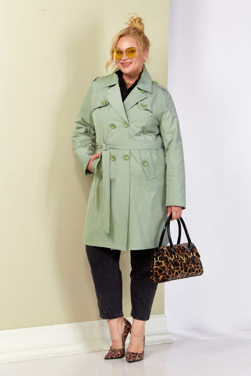 Плащ SHETTI 2187 фисташка