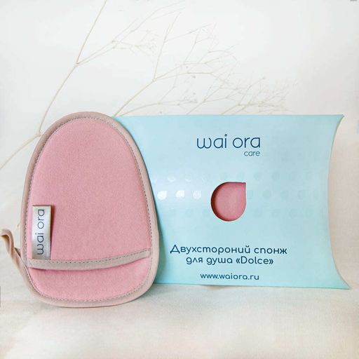 Двухстороний спонж для душа Dolce (Коралловый) - Wai ora фото 2