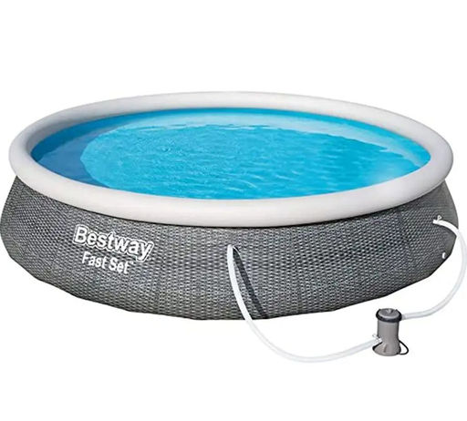 Бассейн надувной Ротанг Fast Set 396х84 см ( в комплекте фильтр-насос 2,0 м3/ч) Bestway  фото 3