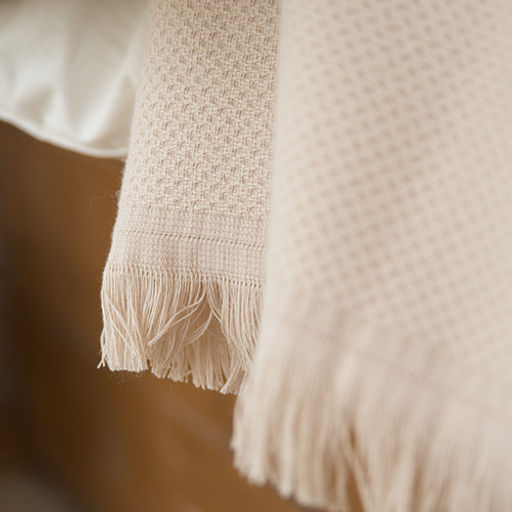 Покрывало 200х220 жаккард, 100% хлопок, Светло-бежевый 200х220 - Традиция фото 4