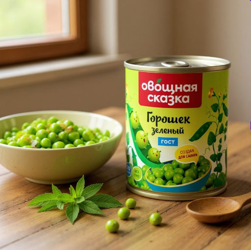 Горошек зеленый Овощная Сказка 310г  фото 2