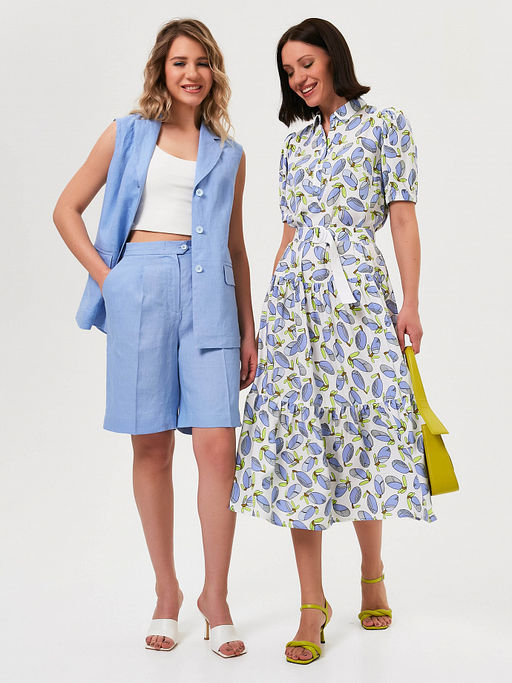 Платье ярусное из вискозы