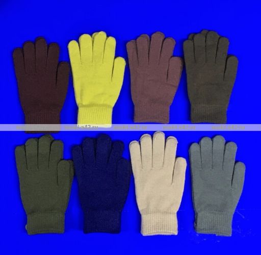 Цена за 12 шт. Перчатки женские зимние внутри с начесом арт. MS-22002С длина перчатки 20-22 см - For you фото 2