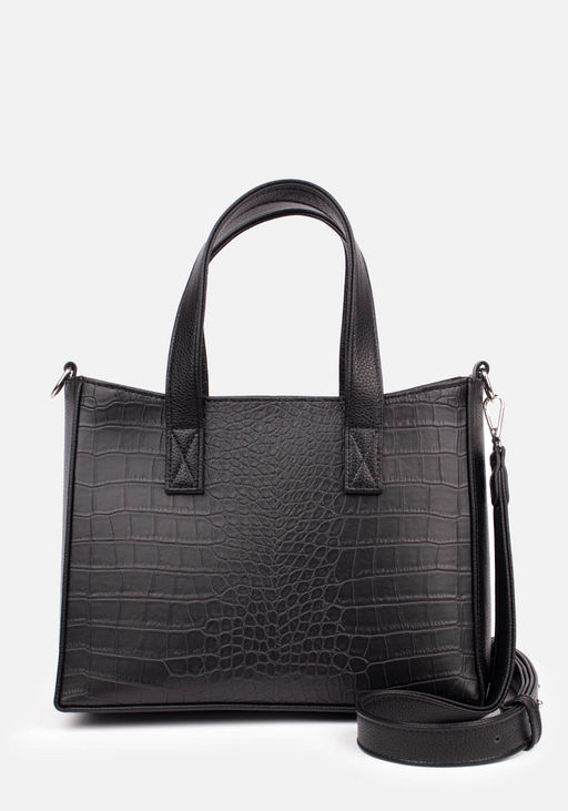 Сумка Модель №1632 | кожзам | крокодил | черный | Р920-1 | 33395