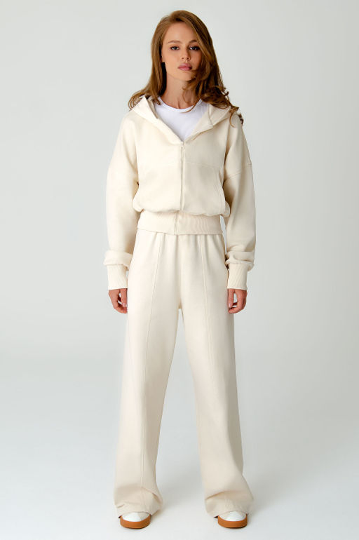 Арт. 2539/3  Костюм женский с брюками 42-48 (4 шт) Цвет:молочный
