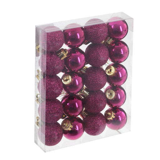 Набор из 20шт Украшение новогоднее "Шар", D 3 см, L14,5 W3 H11,5 см