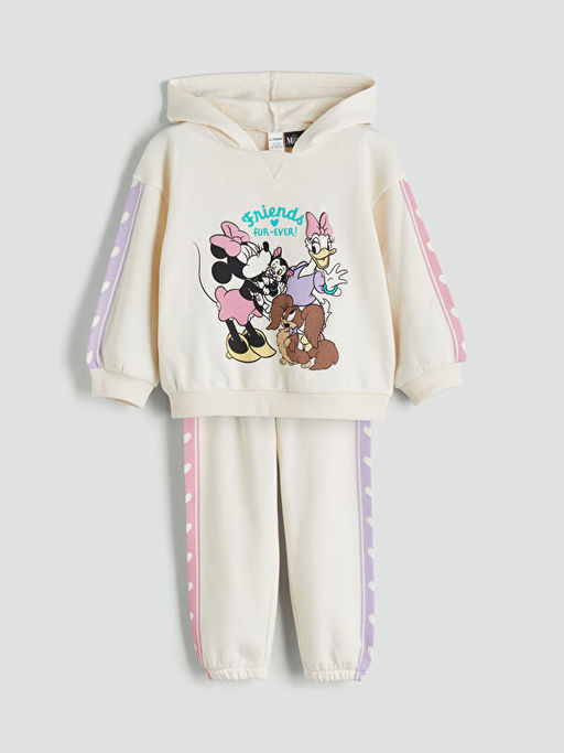 Minnie Mouse Lisansl? K?z ?ocuk Sweatshirt ve E?ofman Alt?