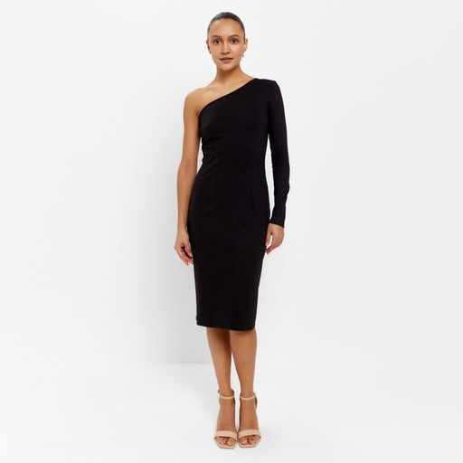 Платье женское миди MINAKU: PartyDress чёрное, размер 48