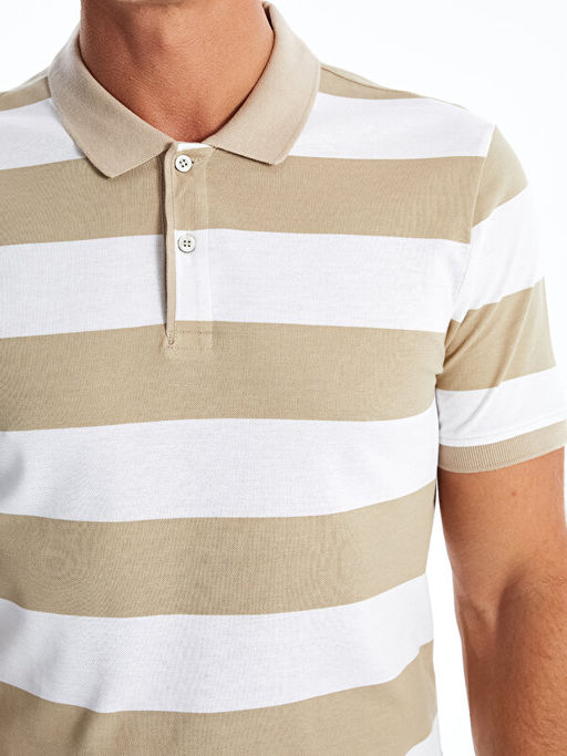 Polo Yaka K?sa Kollu Renk Bloklu Pike Erkek Ti??rt