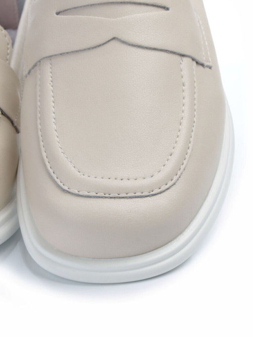 03-PDD191-1 BEIGE Лоферы женские (натуральная кожа)