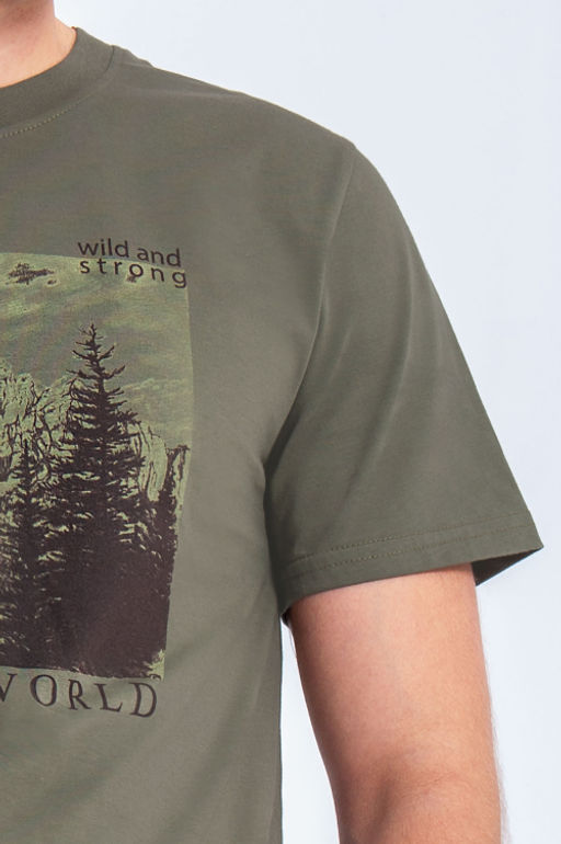 Арт. 61133 Футболка мужская 48-56 (5 шт) Цвет:хаки