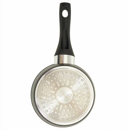 Ковш алюминиевый 1.5л, ИНДУКЦИЯ с антипригарным покрытием BLACK MARBLE 16см AK-72N - Delta фото 5