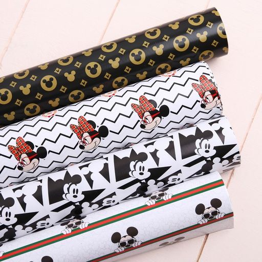 Цена за 10 шт. Бумага упаковочная глянцевая "Mickey!", Микки Маус, 60х90 см