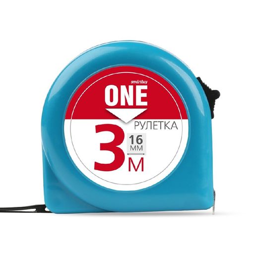 Рулетка измерительная Smartbuy 3м*16мм, фиксатор, усиленный зацеп, пластиковый корпус (SBT-MTP-316P1)