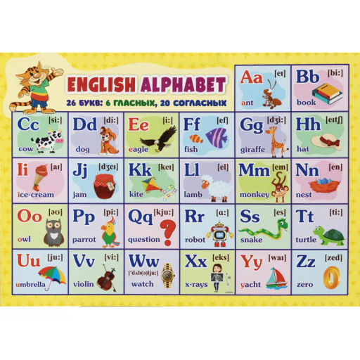 Плакат (наб) Английский язык. Начальная школа А4 КОМ-120