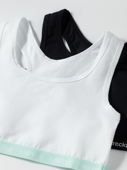 К 1198-2уп/белый,черный набор майка-топ для дев