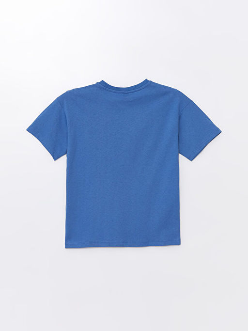 Rahat Kal?p Bisiklet Yaka Bask?l? Erkek ?ocuk Ti??rt - Waikiki фото 2