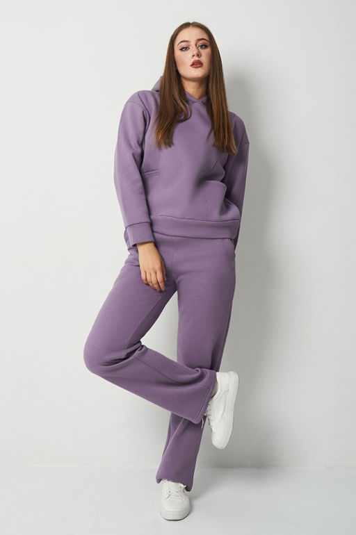 Арт.2901 Костюм женский с начесом 44-52 (5 шт) Цвет:верх- лила, низ- лила - Калинка фото 6