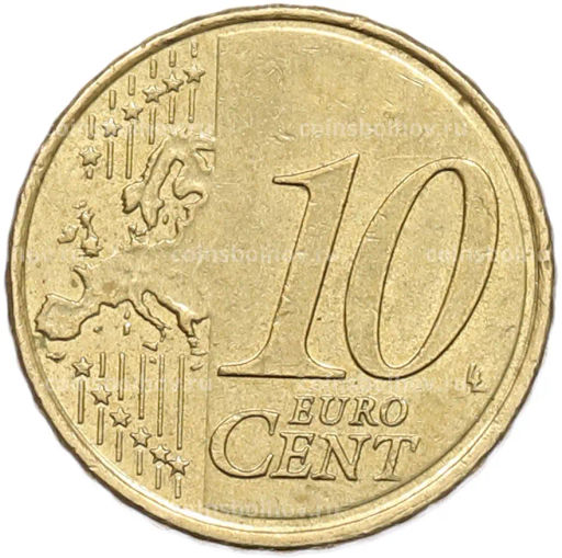 Монета 10 евроцентов 2009 года Испания