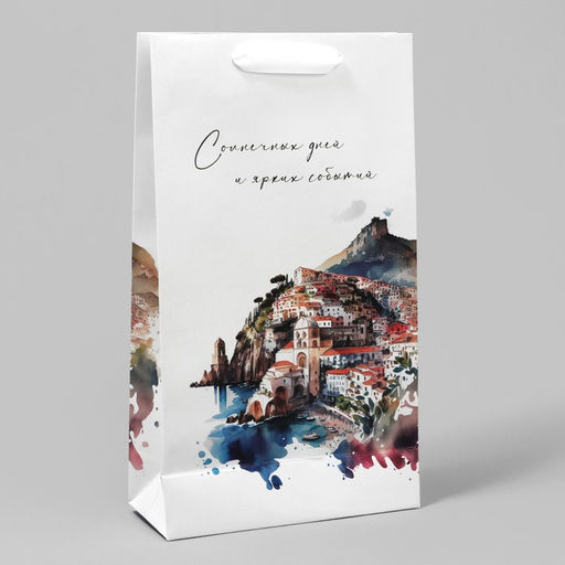 Пакет под две бутылки Яркие события, 35 х 20 х 9 см - Дарите счастье фото 3