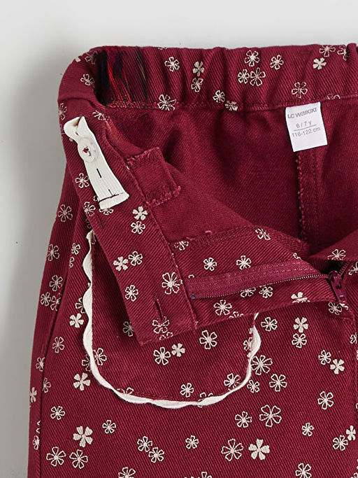 ?i?ek Bask?l? K?z ?ocuk Pantolon