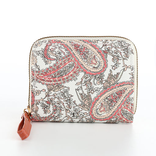 Кошелёк женский на молнии с ремешком, белый