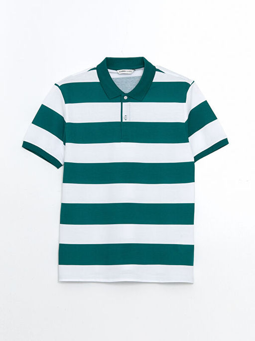 Polo Yaka K?sa Kollu ?izgili Pike Erkek Ti??rt