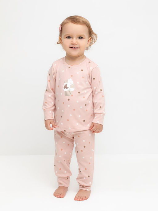 К 1621/дымчатая роза,цв.шарики пижама д/дет яс