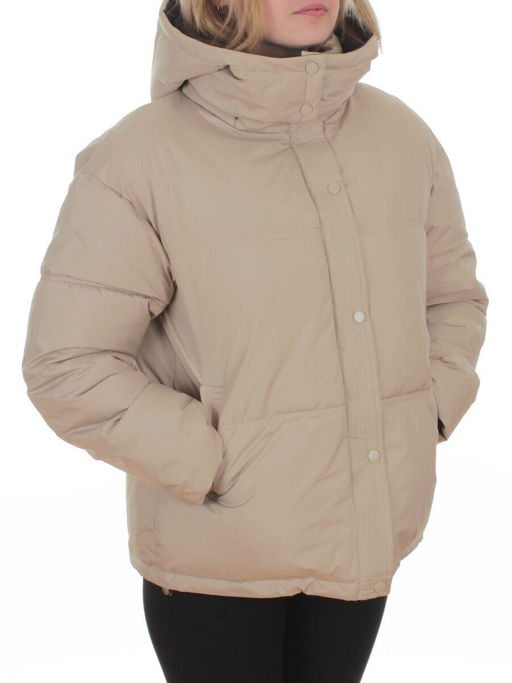 S24-292 BEIGE Куртка зимняя женская (150 гр. холлофайбер)