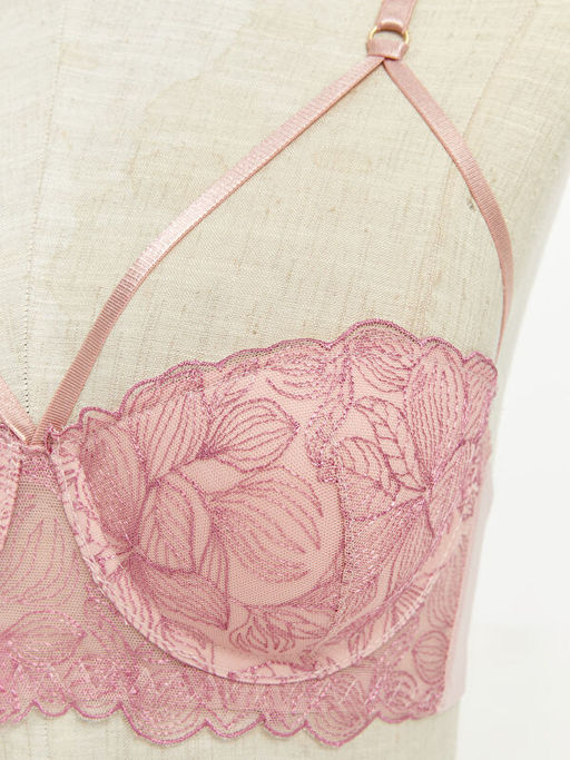 Balenli Dolgusuz Dantelli Fantezi Straplez S?tyen