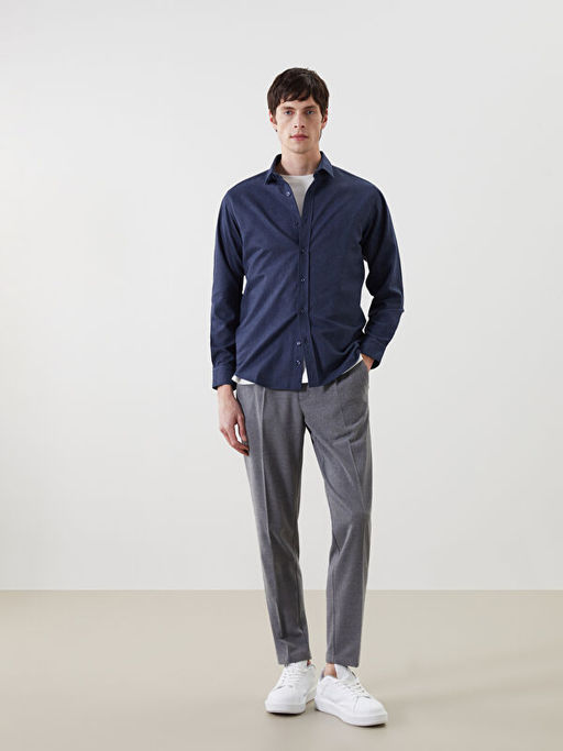 Slim Fit Uzun Kollu Erkek G?mlek