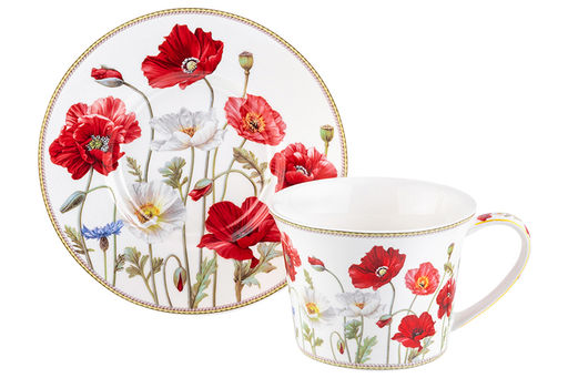 Чайн. пара 2 пр. 270 мл 12,5*9,5*7 см Маки NEW BONE CHINA - Elan gallery фото 8