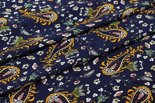 Штапель Джалия цв.чернильно-синий, ш.1.45м, вискоза-100%, 100гр/м.кв - Купава фото 5