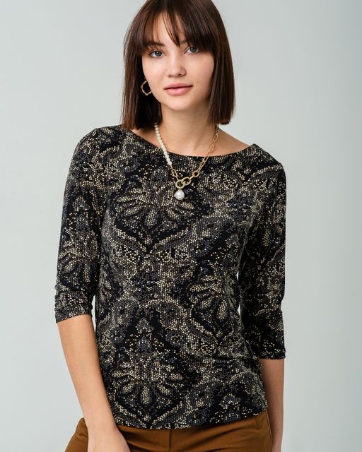 Лонгслив с вырезом лодочка 75.1.30 - Elena sorti фото 2