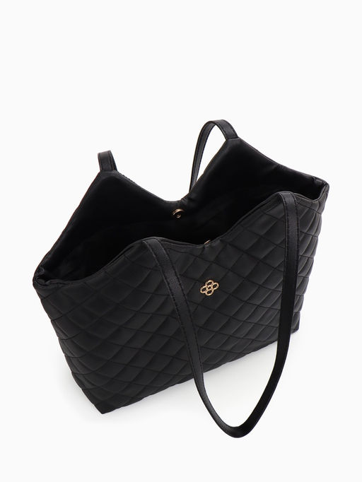 Сумка - шоппер женская на магните, 30×9×29 см, чёрная