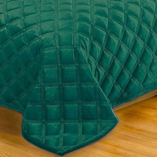 Покрывало Ромб 220x240 Изумрудный POKARR17 Евро