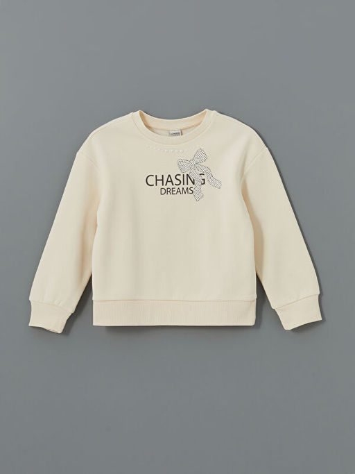 Bisiklet Yaka K?z ?ocuk Sweatshirt