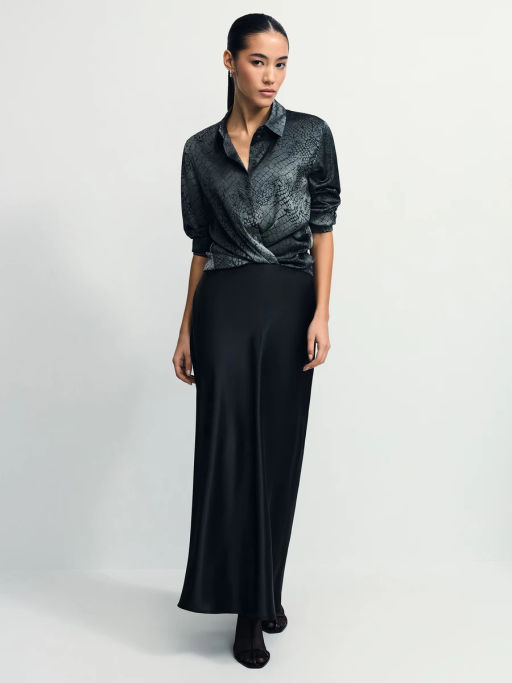 Атласная блузка с принтом / Zarina